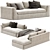 Meridiani Louis Modern Sofa Design 3D model small image 2