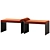 Velvet Bronze Arc Bench 3D model small image 3