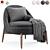 Modern Minotti Sendai Armchair in Multiple Formats 3D model small image 6