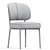 Gray Upholstered Side Chair Bundle 3D model small image 2