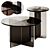 Pastill Iris Glass Tables Set 3D model small image 1