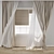  Breeze Effect Curtain 3D Model 3D model small image 1