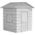 Wooden Playhouse for Kids Playground 3D model small image 4