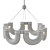 Venzel Chandelier Glass Shade 3D model small image 3