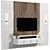 Modern Wood 4K TV Wall 3D model small image 2