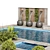 Modern 3D Pool with Waterfall 3D model small image 2