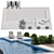 Modern 3D Pool with Waterfall 3D model small image 7