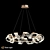 Modern Gold Pendant Chandelier 3D model small image 1