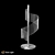 Chrome Acrylic Table Lamp, 48.5cm 3D model small image 1