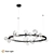 Ion Black Pendant Chandelier Loft 3D model small image 1