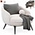 Luxury Raphael Armchair for Modern Homes 3D model small image 1