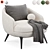 Luxury Raphael Armchair for Modern Homes 3D model small image 5