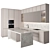  Modular Modern Kitchen Set 3D model small image 1