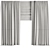 Modern Curtain Set M25 Dimensions 3D model small image 3