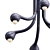 ENTLER Moon Gray Chandelier 42 3D model small image 2