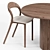 Contemporary Light Chair & Dining Table 3D model small image 4