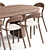 Contemporary Light Chair & Dining Table 3D model small image 5