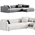 Modern Modular Match Sofa Prostoria 3D model small image 2