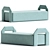 Luxury Ruban Bench Pierre Frey 3D model small image 1