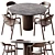 Modern Ostinato I Dining Set 3D model small image 2