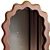 Modern MDF Wavy Wall Mirror 3D model small image 3