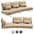 Modern Italian Sofa with Adjustable Backrest 3D model small image 1