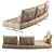 Modern Italian Sofa with Adjustable Backrest 3D model small image 3