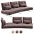 Modern Italian Sofa with Adjustable Backrest 3D model small image 5