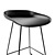 Modern Black Bar Stool - 65cm 3D model small image 3