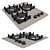 GEFEST Built-In Gas Cooktop 3D model small image 5