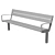 Contemporary Park Benches: Intervera & Radium 3D model small image 3