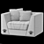 Luxury Versace Home Armchair 3D model small image 2