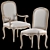 Roberto Giovannini Floral Chair Set 3D model small image 1