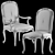 Roberto Giovannini Floral Chair Set 3D model small image 2
