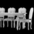 Luxury Roberto Giovannini Dining Set 3D model small image 2