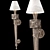 Bronze Crystal Rock Wall Light 3D model small image 1
