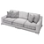 Luxury Studio Liaigre Erudit Sofa 3D model small image 3