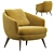 Modern Elegance: Minotti Raphael Armchair 3D model small image 4