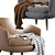 Modern Elegance: Minotti Raphael Armchair 3D model small image 5