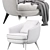 Modern Elegance: Minotti Raphael Armchair 3D model small image 7