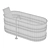 Luxury AGAPE Vieques Bathtub 3D model small image 3