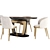 Sleek Calligaris Orbital Table Set 3D model small image 2