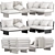 Modular Outdoor Sofa Eichholtz Royal Palm 3D model small image 3