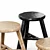 Modern Wooden Stool Set Varieties 3D model small image 4