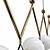 Sleek Ivory Glass Pendant Light 3D model small image 2