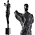 Abstract Metal Stone Human Sculpture 3D model small image 3