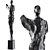 Abstract Metal Stone Human Sculpture 3D model small image 5