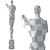 Abstract Metal Stone Human Sculpture 3D model small image 7