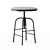 Linen Seat Swivel Stool 3D model small image 3