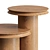 Oro Natural Walnut Tiered Side Table 3D model small image 2